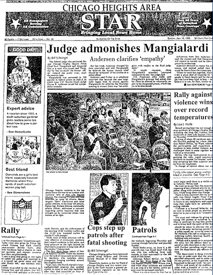 Stop the Violence Rally we had - ha, during this rally my house was  broken into & robbed!